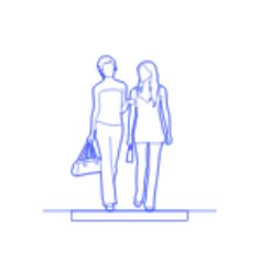 Layouts Pedestrian Paths Two Person Pedestrian Paths Contour Svg Vector, Free Vectors File